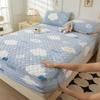 Mother-and-baby Milk Velvet Padded Bedspread with Cotton Padded Single and Double Simmons Bedspread Mattress Protective Cover