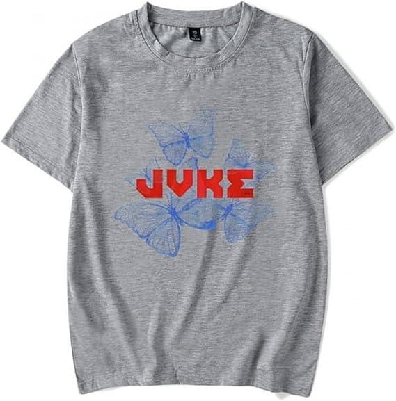 

JVKE Merch Music Album Tshirt Women Unisex Printed Singer Pullover Casual Loose Unisex Short Sleeve Crewneck Tops 4XL