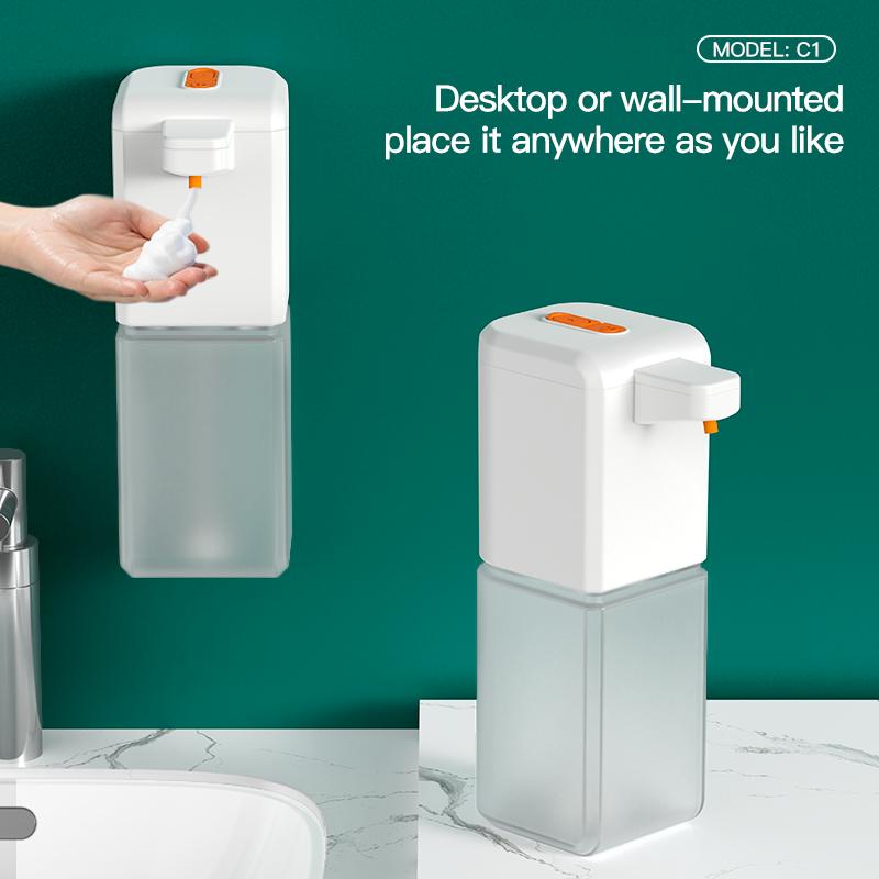 Wall Mount Automatic Soap Dispenser Touchless Liquid Soap Dispenser USB Rechargeable Smart Hand Soap Dispenser for Household