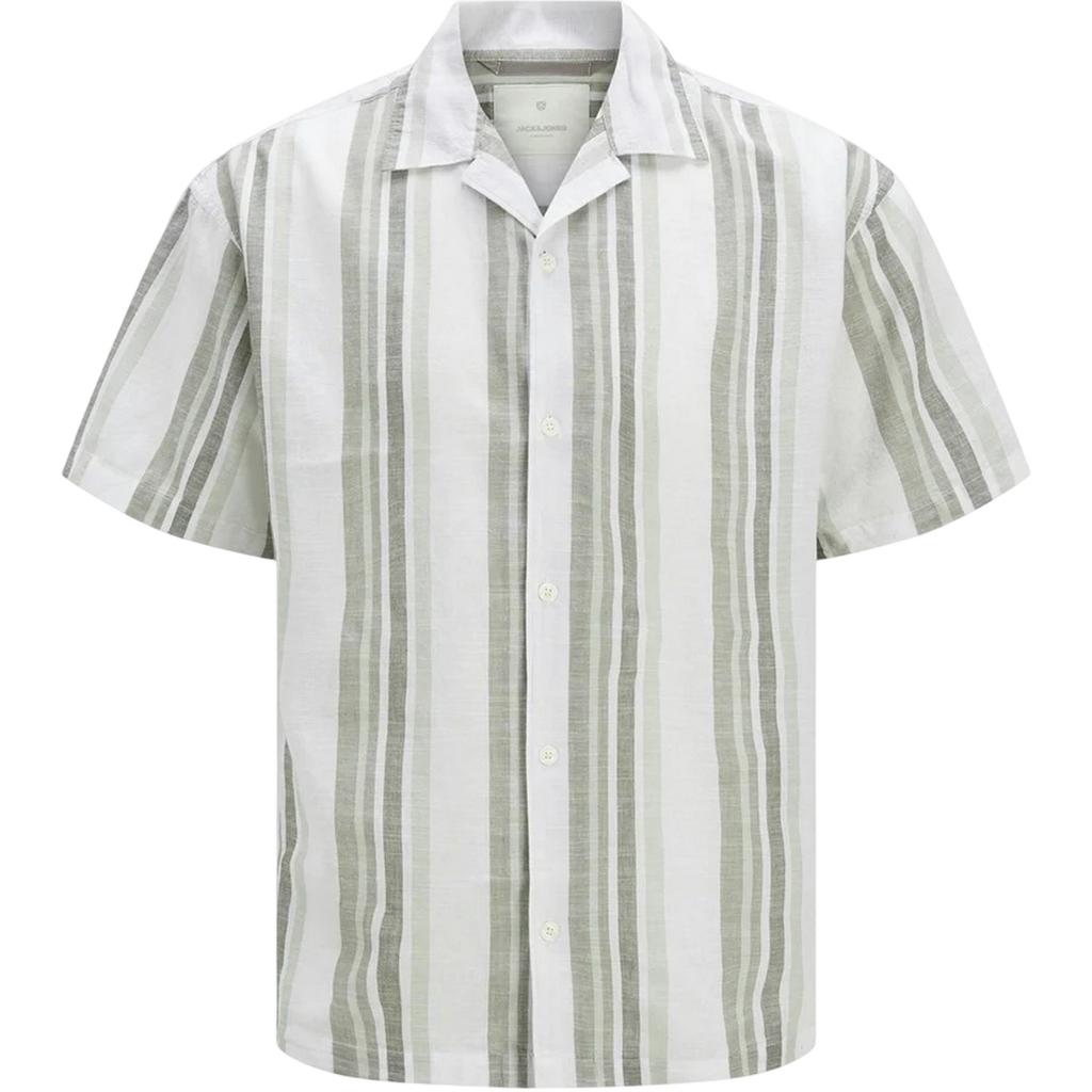 Jack And Jones Mens Stripe Revere Collar Shirt