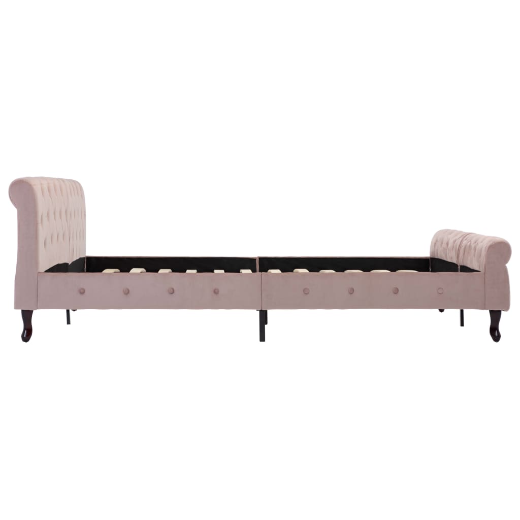 Pink Velvet Bed Frame 180 x 200 cm