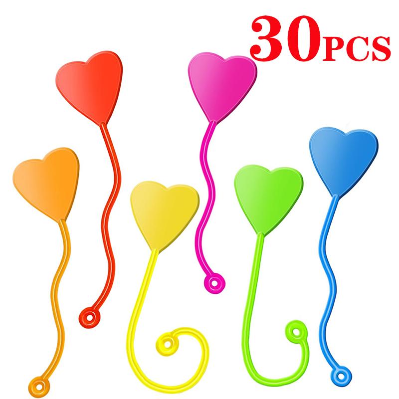 10/50Pcs Funny Sticky Hands Sensory Toy Palm Elastic Heart Foot Christmas Sticky Wall Climbing Squishy Toy For Kids Adult