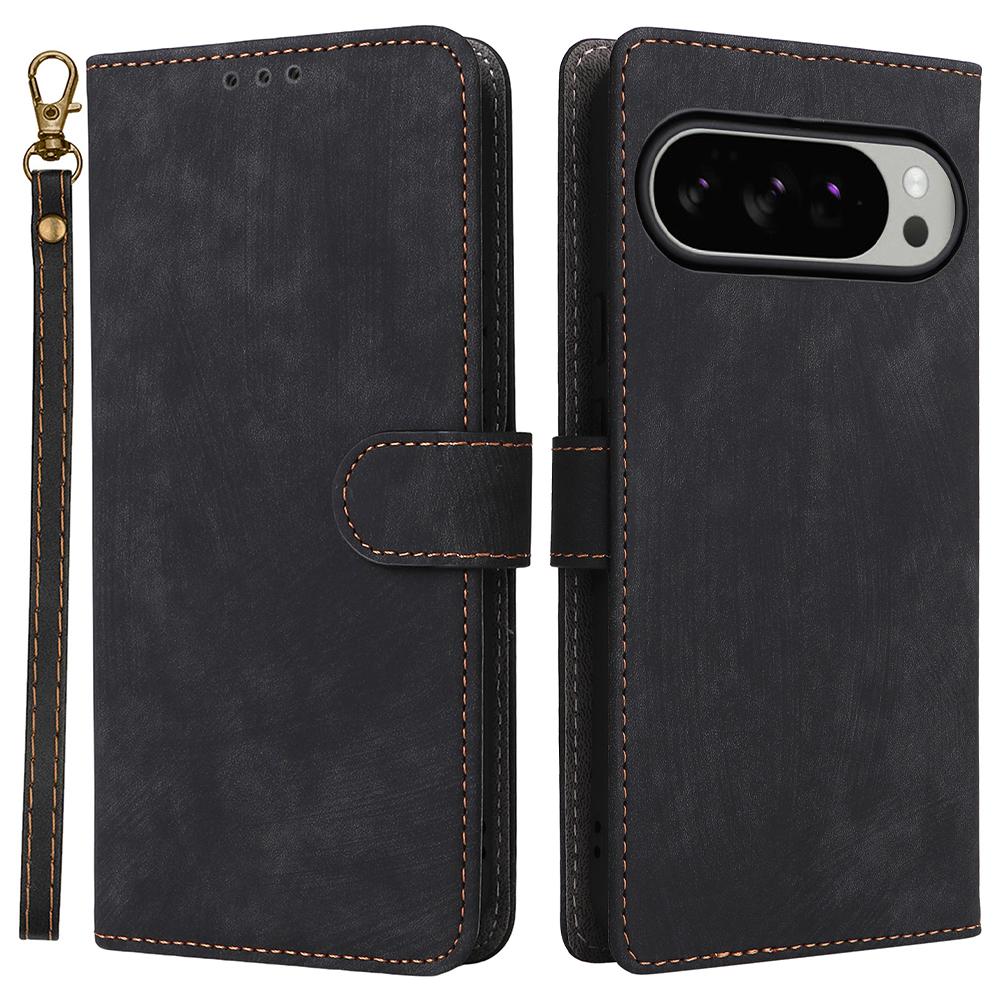 For Google Pixel 10 Pro XL Case Wallet RFID Blocking PU Leather Phone Cover Stand with Strap