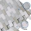 M MOFIT Tile Stickers for Kitchens and Bathrooms Waterproof Mosaic Subway Tile Wall Panels 5 Marble-Look - (Light Gray, Panels)