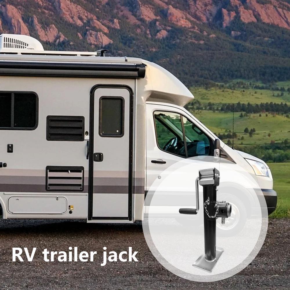 10 Inch Car Lift Hydraulic Jack RV Trailer Jack 2000/5000Lbs Capacity Square Pipe Swivel Hydraulic Lift Travel Camp Lifting Jack
