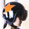 Visiera Antivento Universale a 3 Bottoni per Casco da Moto, Visiera Frontale Ribaltabile, Lente Antivento Sostitutiva per Casco da Moto