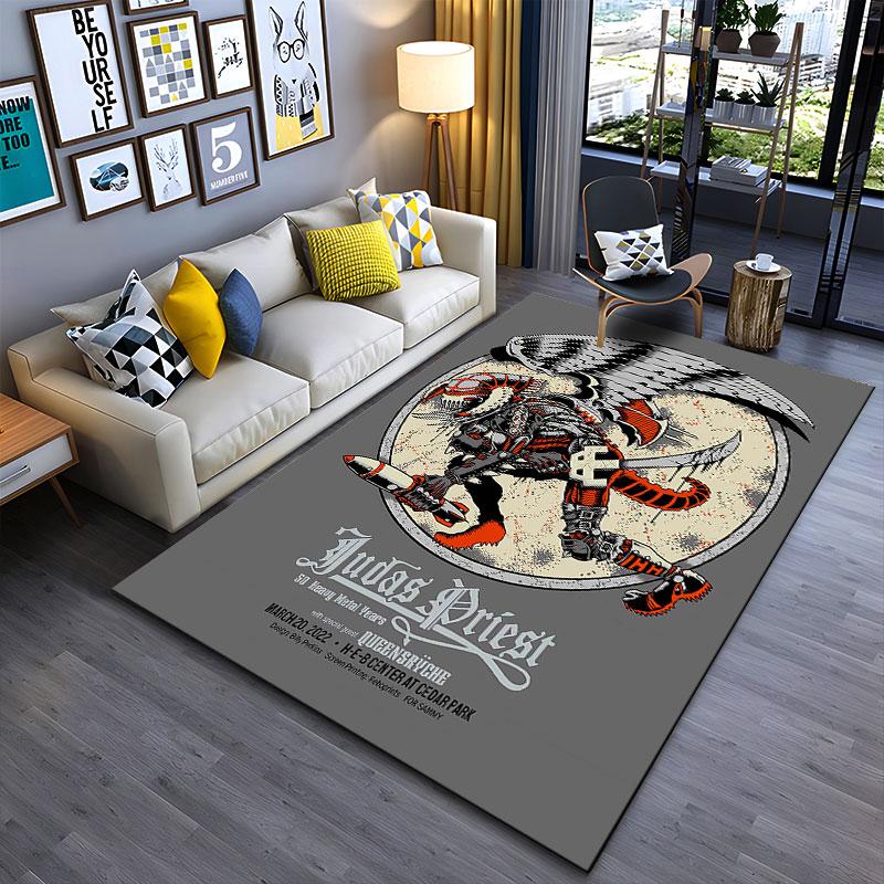 "Judas Priest Metal Art Carpet" suitable as a non-slip mat for the living room or bedroom sofa