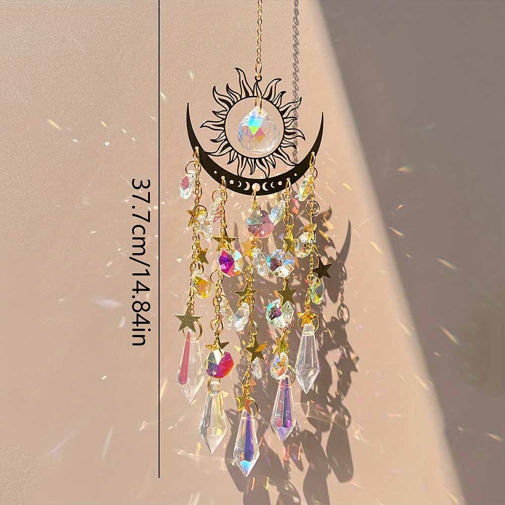 New Garden Sun Catcher Wind Chime Stunning Hanging Decoration Piece Outdoor Garden ABS Crystal Suncatcher