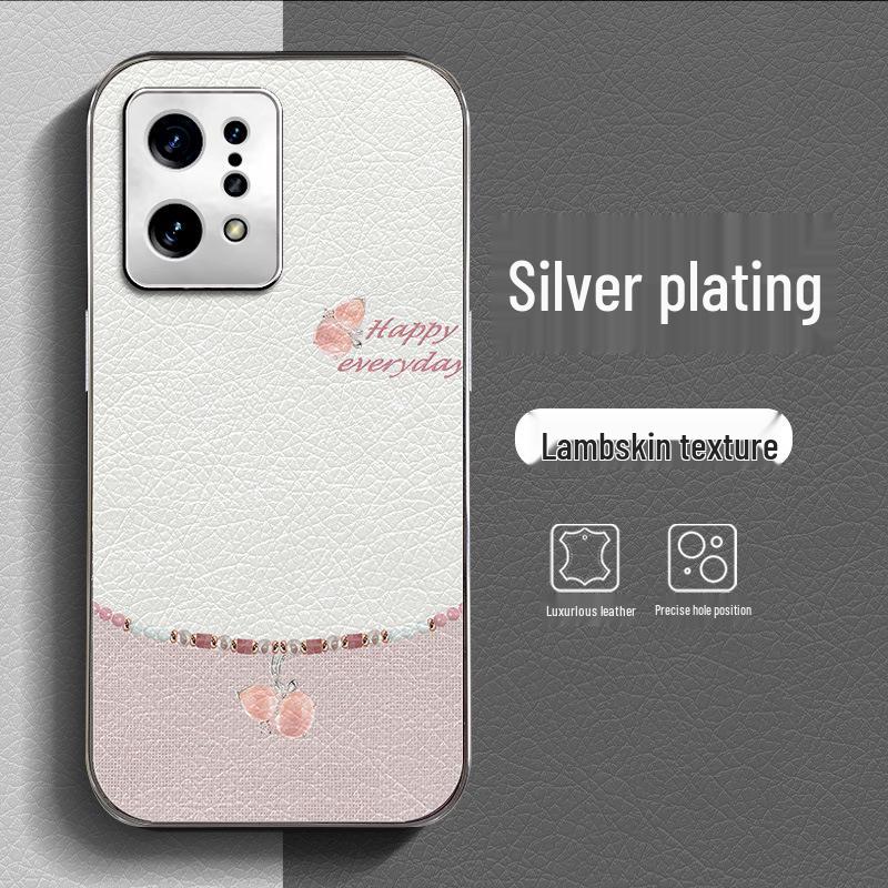 Luxurious Leather Electroplated Protective Case for Honor 400 Pro - Chinese Style