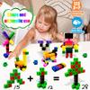 Set di 100 Cubi di Collegamento, Blocchi da Costruzione Metodo Educativo, Giocattolo Assemblato Divertente e Creativo, Regalo di Natale Halloween