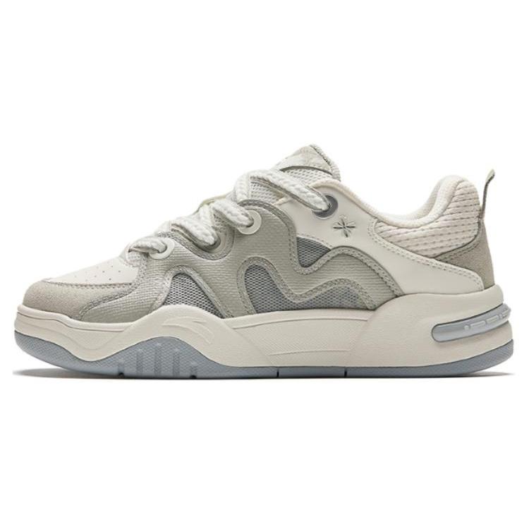 

Anta Butter Bun Abrasion Resistant Breathable Low top Skateboard Shoes Women s Beige Cyan 122428061-1 35.5