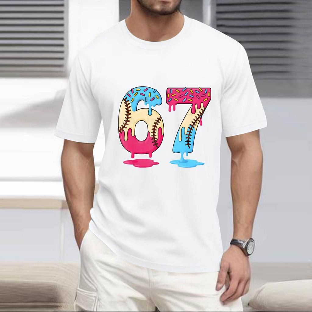 Men'S Fashionable T-Shirt, Street Casual Short Sleeved Clothing