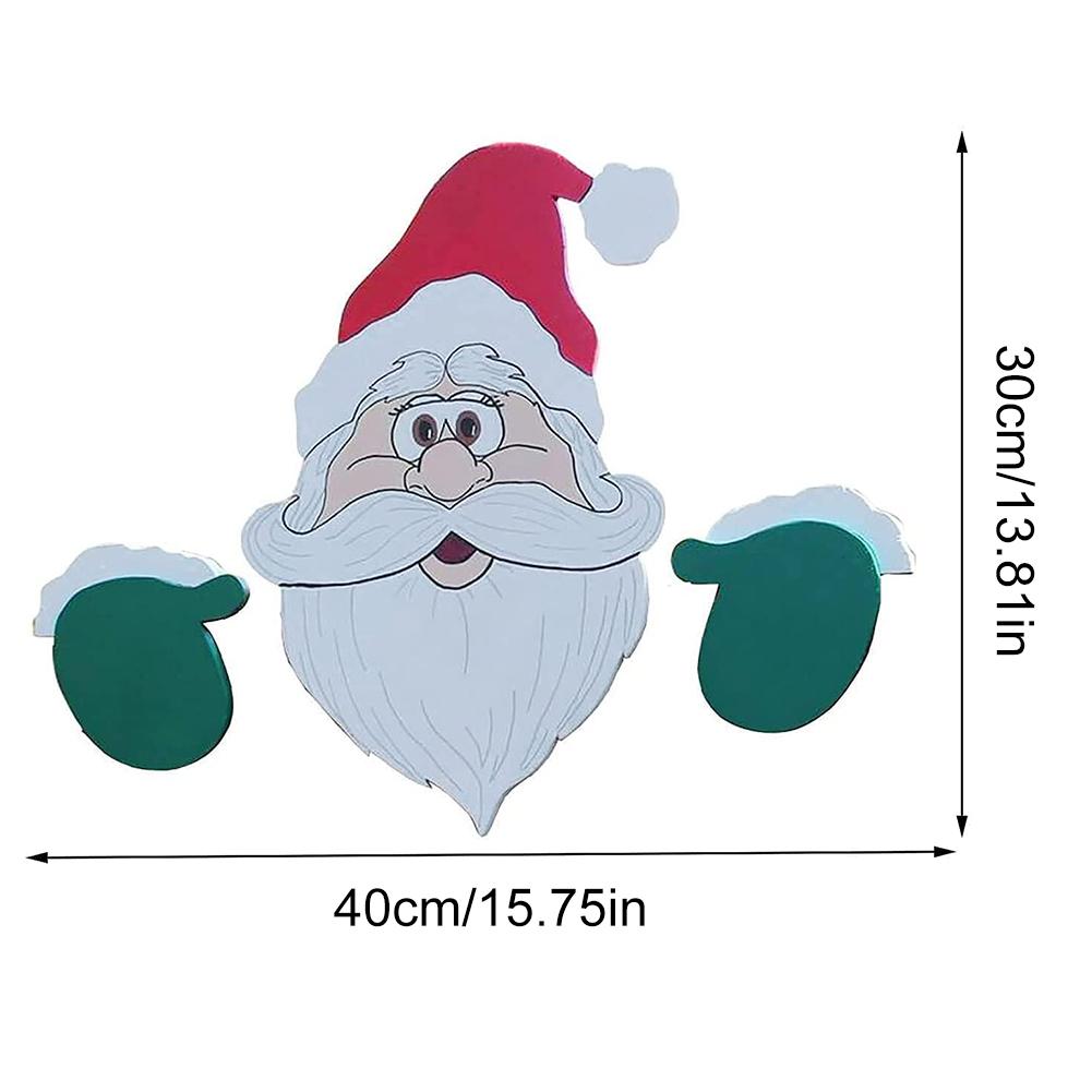 Christmas Fence Peeker Decoration Santa Snowman Dwarf Christmas Decoration Diy Chrisrmas Garden Yard Outdoor Art Sign Decoration