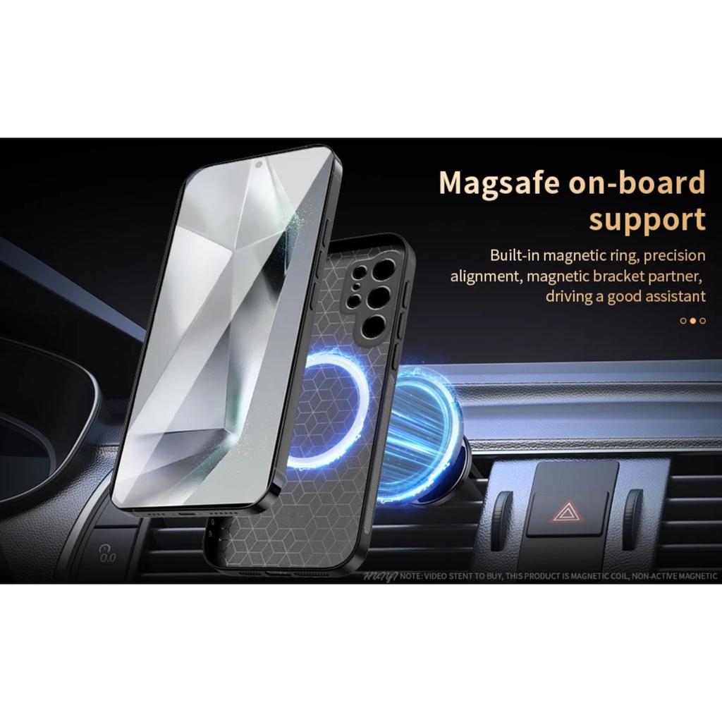 Leather Case for Samsung Galaxy S24+ Ultra Plus S23+ S22+ S21+ S20+ Ultra Plus FE Note 20 Ultra Car Magnetic Holder Phone Cover