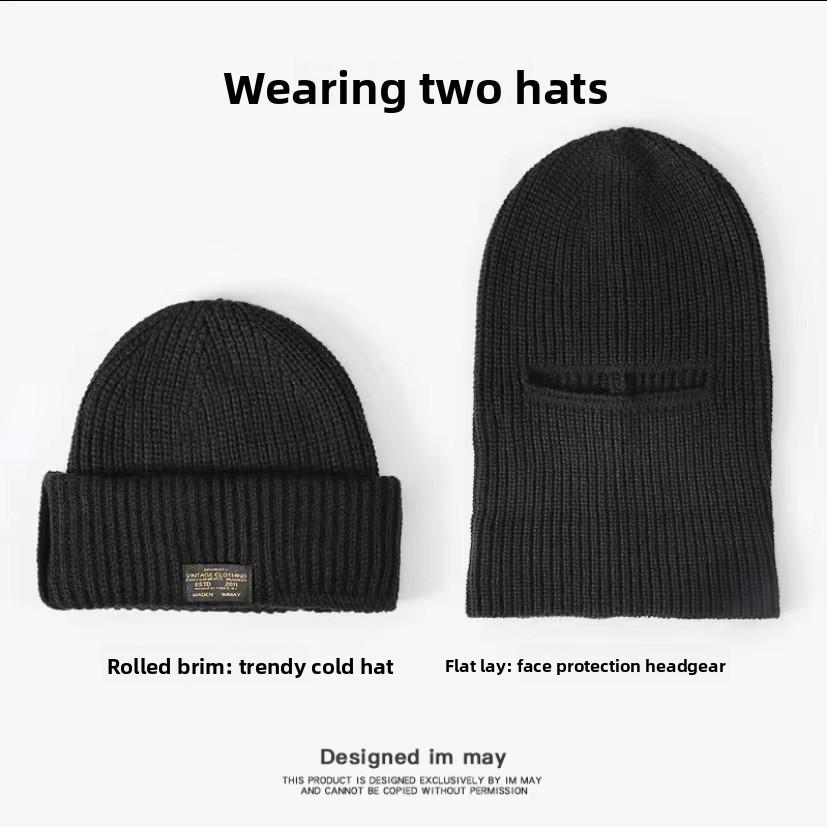 Knitted Winter Mens Hat With Windproof And Thermal Features For Cold Weather Wear