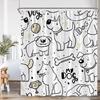 Cartoon Kids Bath Curtains Birds Rainbow Unicorns Cute Cats Fish Funny Animals Bathroom Decortaion Shower Curtain With Hooks
