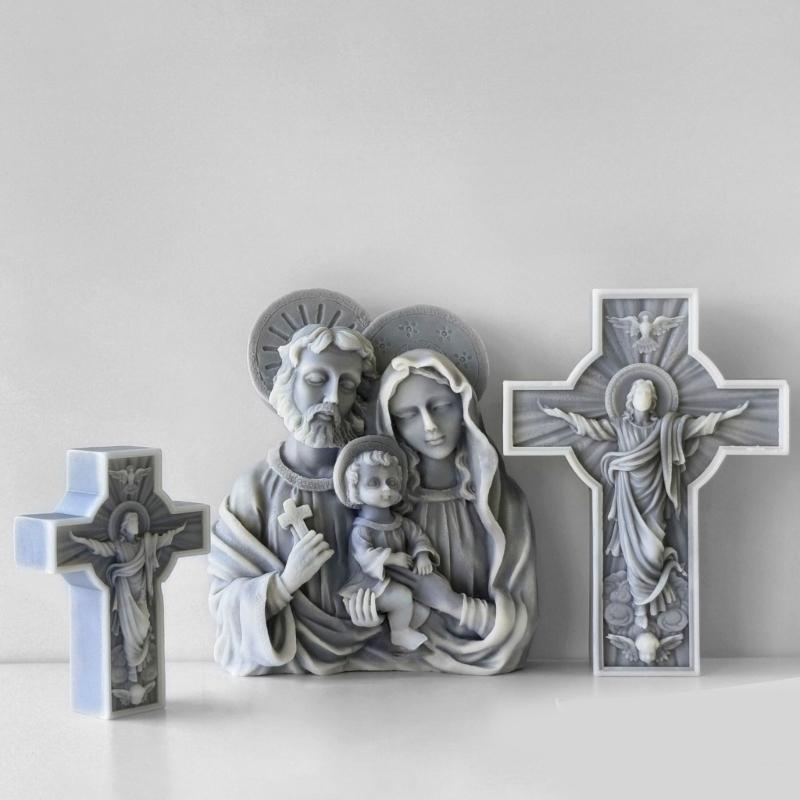 Creative Religious Silicone Mold Crafting Accessories Molds Candle Making Moulds Suitable for Home Decors Enthusiasts