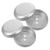 2Pcs Round Aluminum Soap Box Travel Soap Container Leakproof Soap Holder Bathroom Soap Storage Household Soap Dishes Lid
