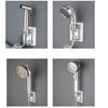 2pc Bathroom Adhesive Adjustable Wall Mount Shower Nozzle Holder Bracket No Drilling