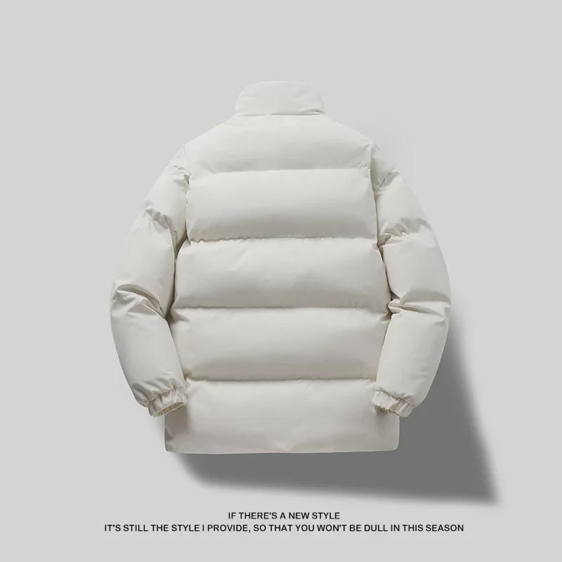 Jachetă Sport Groasă de Iarnă pentru Bărbați cu Guler Înalt din Bumbac - Caldă, Confortabilă, Îmbrăcăminte Casual la Modă