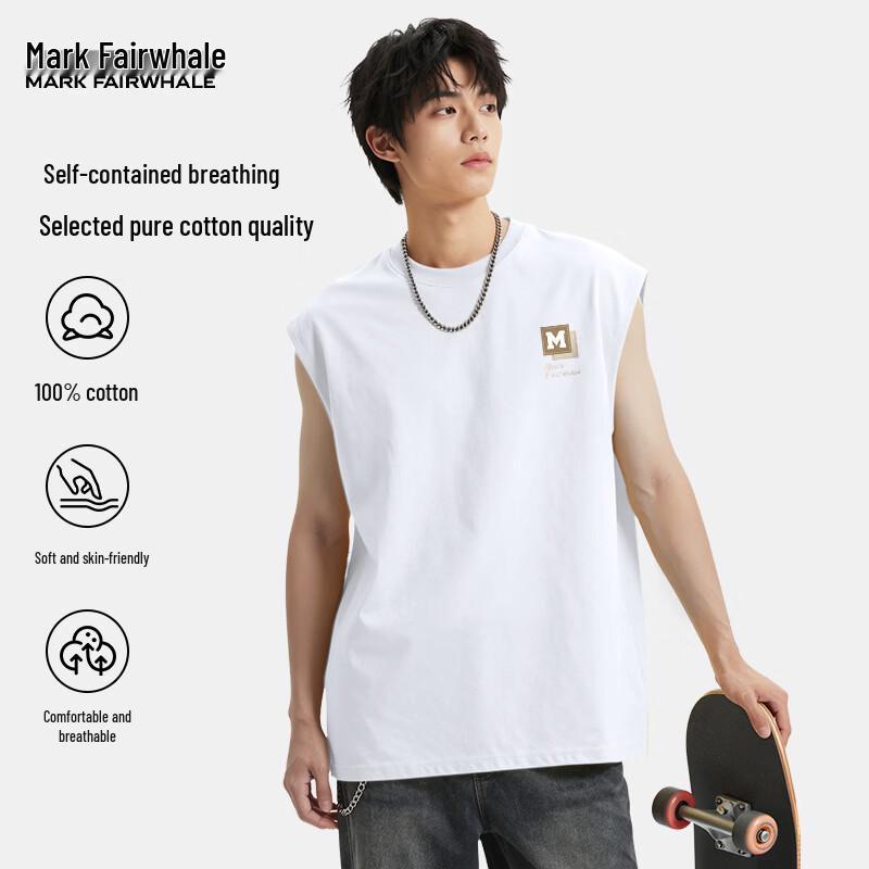 Mark Fairwhale Men's Heavyweight Soft Cotton Loose Fit Tank Top