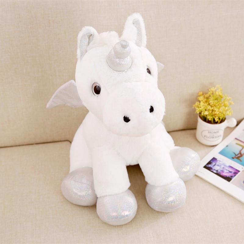 [ 1pc 40cm Kawaii Soft Plush Horse With Wings Staffed Cute Animal Cartoon Unicorn Plush Toys Lovely 