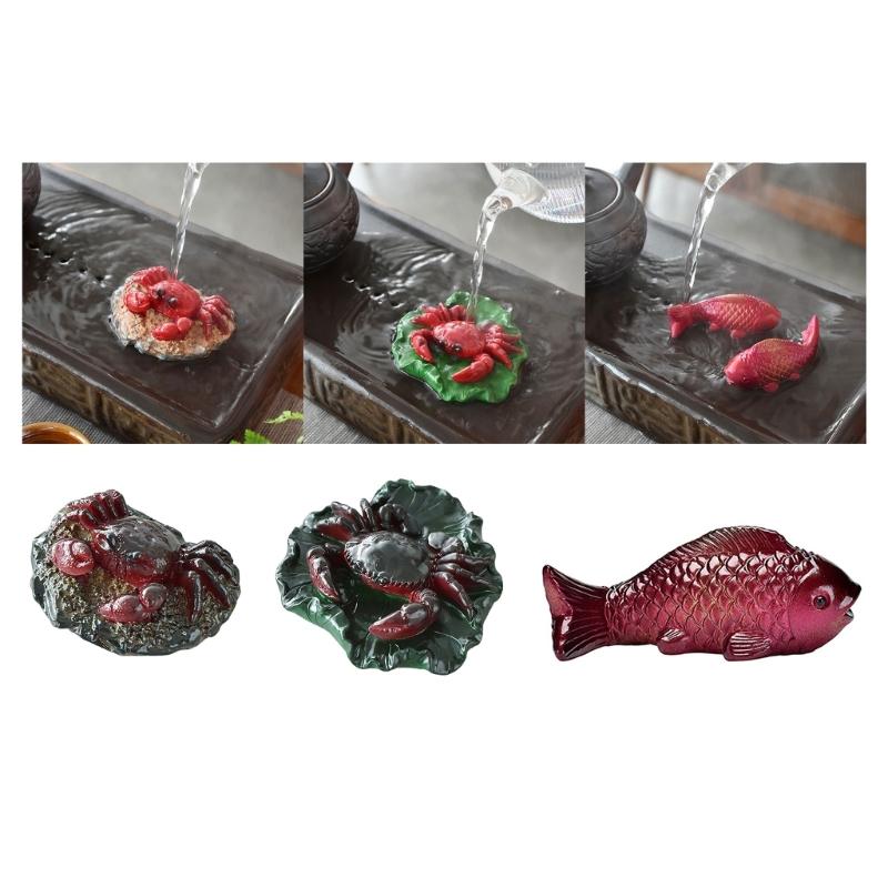 Teas Ceremony Color Changes Teas Pet Ornament Resin Teas Figurine Add Pleasure and Individuality to Your Teas Ritual