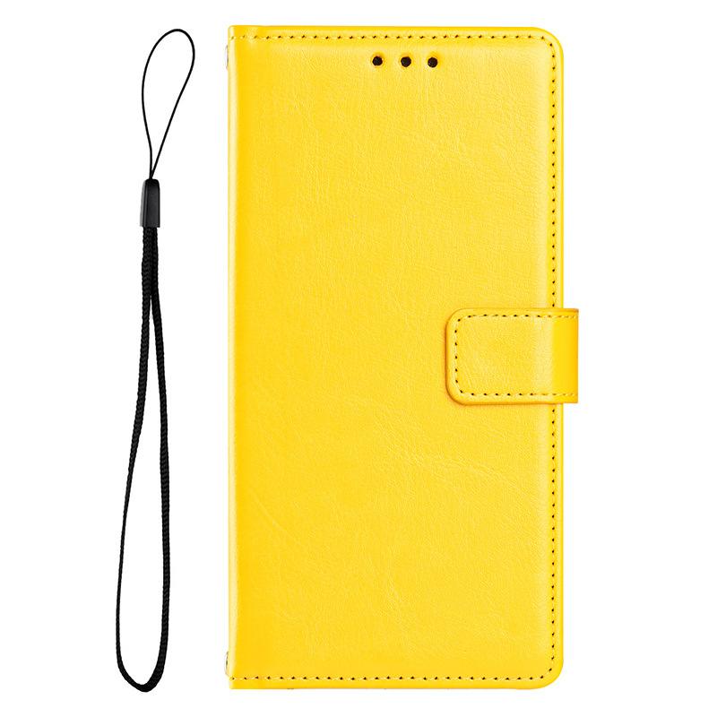 Flip cover mobile phone case is suitable for Samsung A57IPHONE mobile phone leather case insert card magnetic attraction solid color Crazy Horse patte