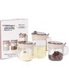 Qiaozhiya 3-Piece Glass Seasoning Bottle Set
