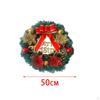 20 inch Christmas Wreath Hanging Ornament with Bowknot Flower Garland for Wall