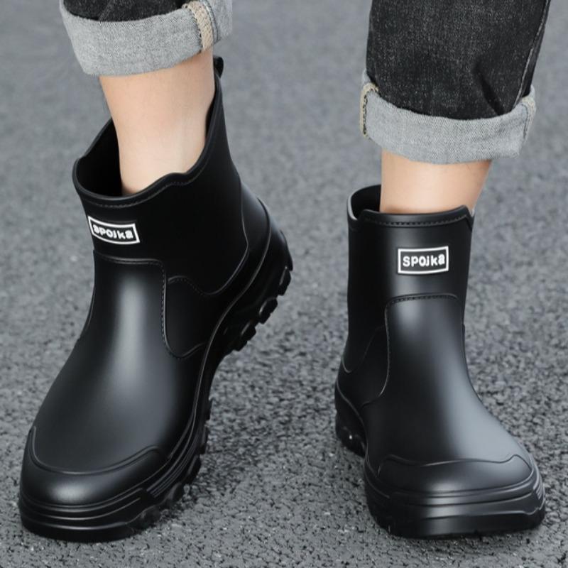 Non-slip Waterproof Short-tube Rain Boots Thickened Outdoor Fishing Rubber Boots Men