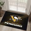 Pittsburgh Penguins Design Crystal Velvet Carpet Cozy Non?Slip Printed Rug For Bedroom Living Room Entrance