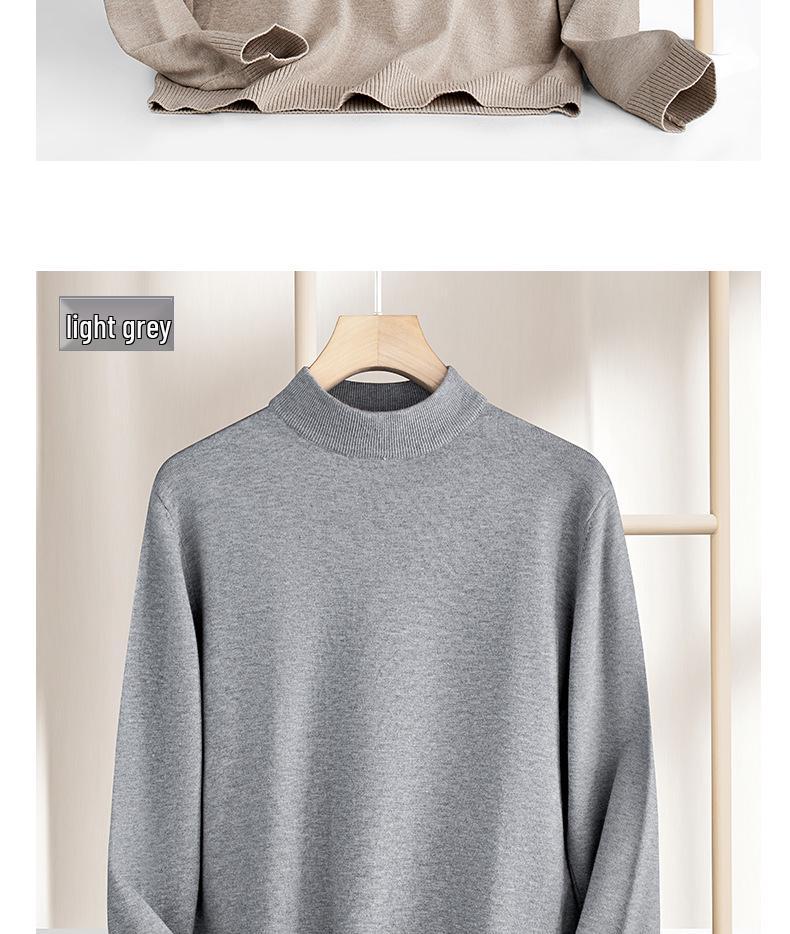 Men's Luxurious Warm Knit Half Turtleneck Slim-Fit Sweater