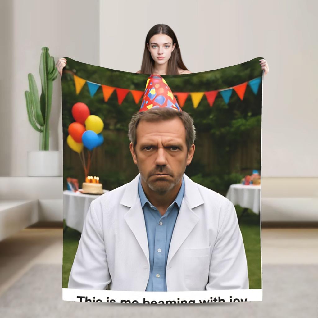 Doctor House Blanket Soft Fluffy Plush Throw Blanket For Students Couch Chair Sofa Bed Flannel Bedspread Bed Cover