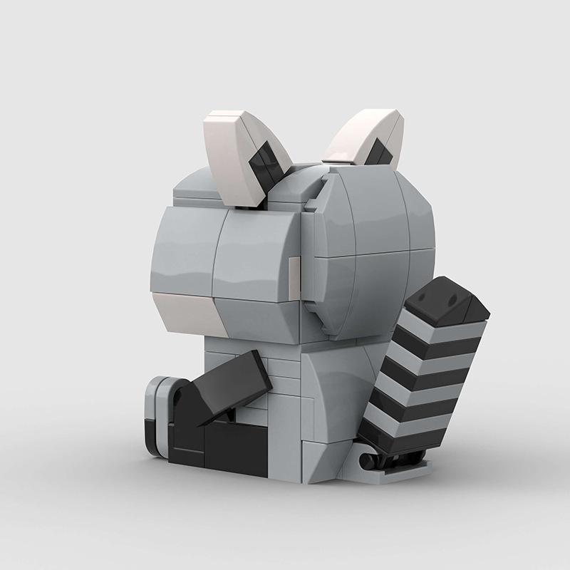 MOC Animales Figuras Lindos Pequeños Modelos de Mapache Panda Bloques de Construcción Juguetes para Niños Amigos Navidad Niños Regalos de Navidad