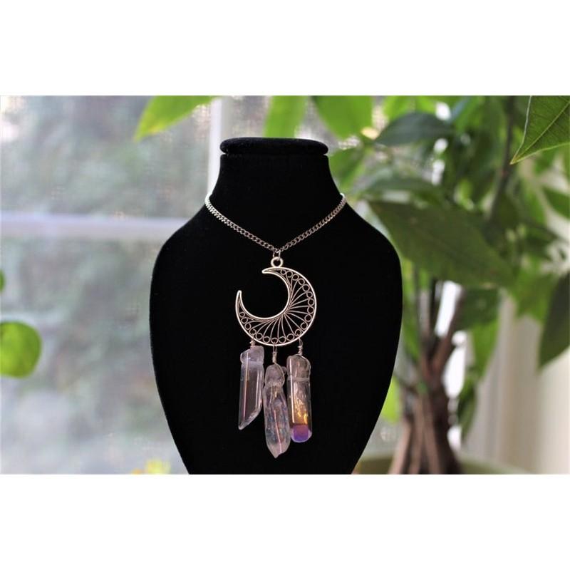 Moon Crystal Jewelry Necklace With Alloy Pendant For Fashionistas And Gift Enthusiasts