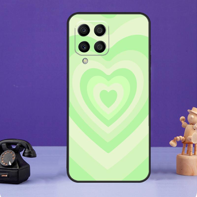 Latte Pink Brown Heart Aesthetic Case For Samsung Galaxy M34 M13 M53 M51 M31 M11 M14 M54 M12 M32 M52 M16 M36 M56 M15 M35 M55