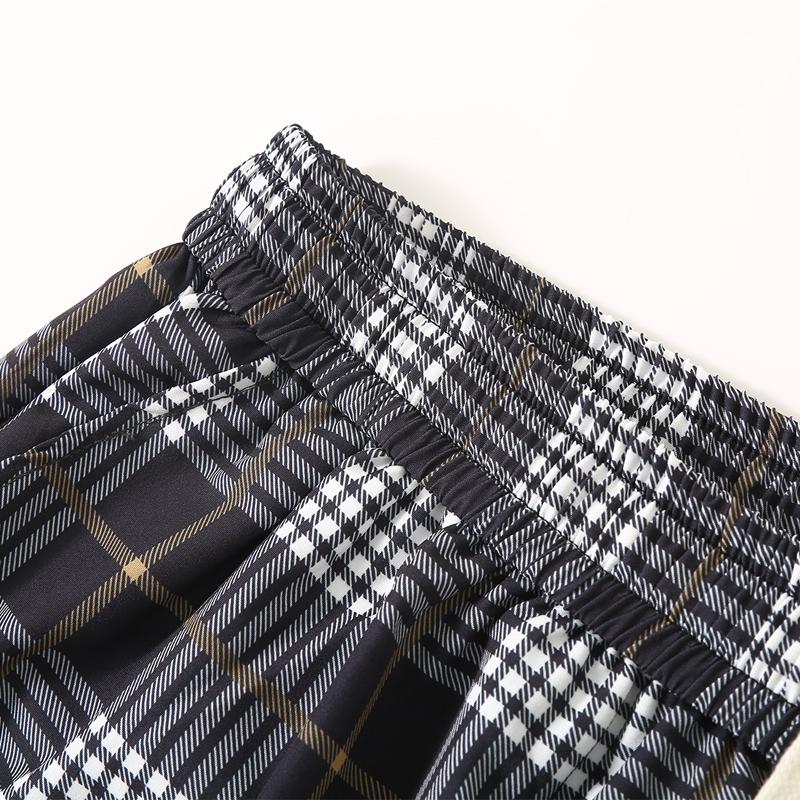 Men's Plus Size Plaid Casual Shorts – Elastic Waist Drawstring Loose Fit Summer Shorts (5XL-11XL)