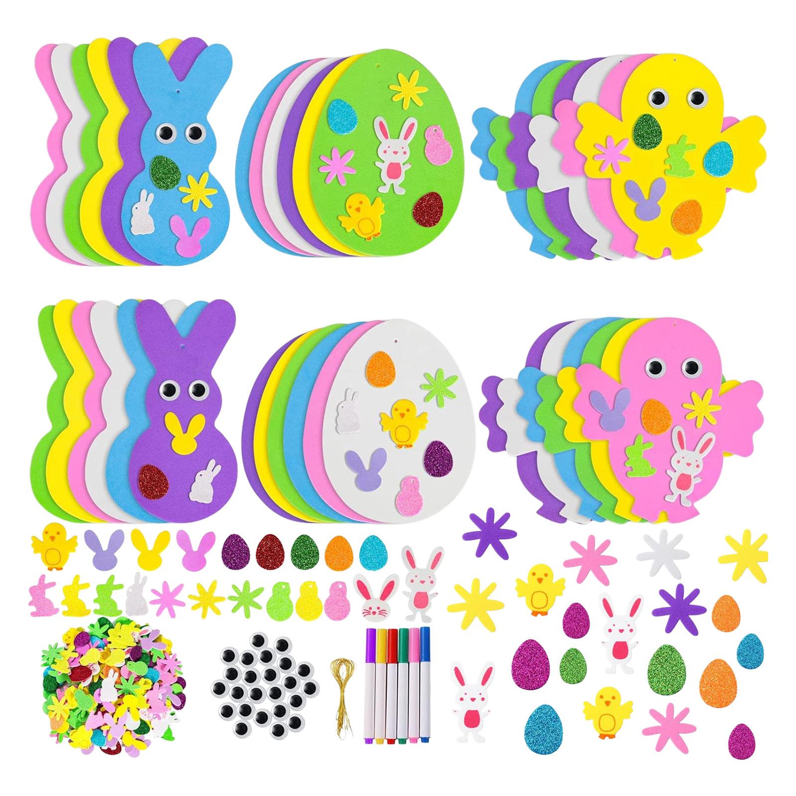 

Easter Foam Sticker Set Decoration Easter Handmade Set Suitable For Children s Home And Back To School Gifts One Size белый
