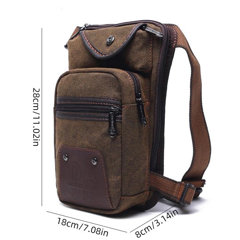 New European and American Retro Outdoor Sports Leg Bag Canvas Waist Packs Fashion Men's Messenger Bag