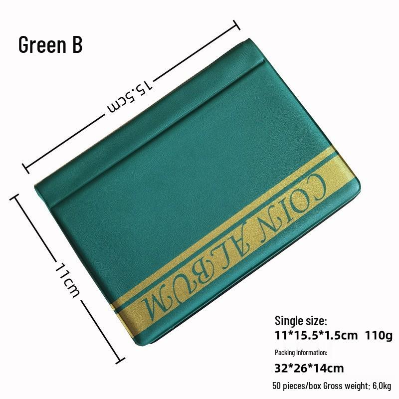 PVC Coin Album: Portable 10-Page, 24-Grid Storage for Coin Collection