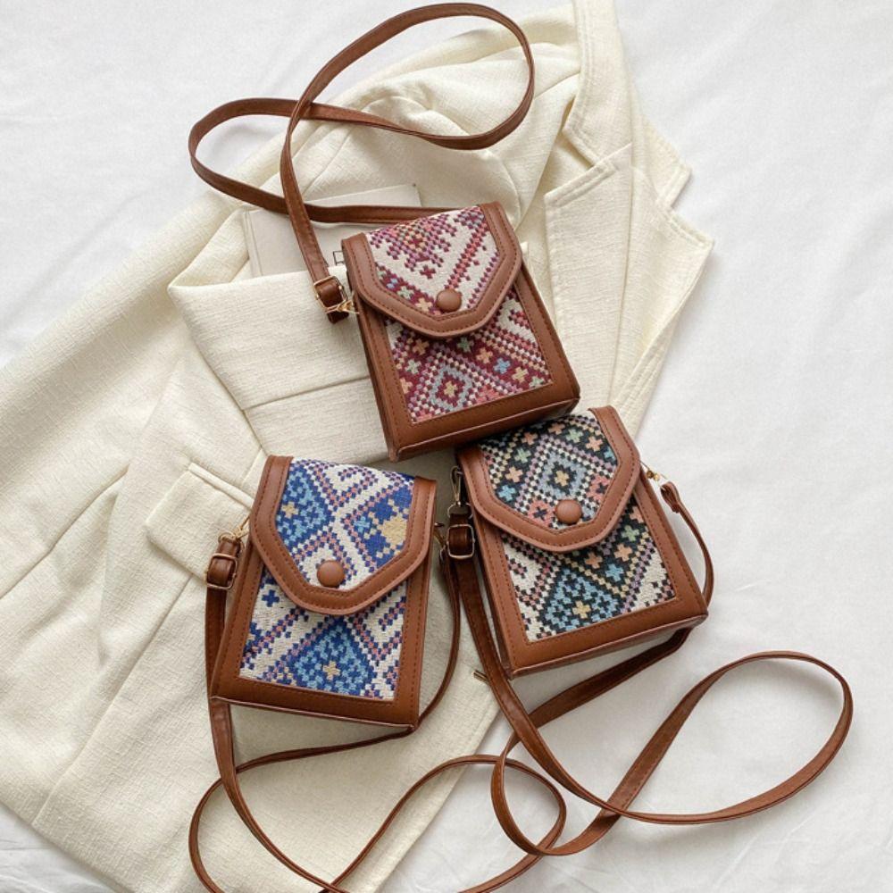 

Сумка для подмышек, сумка на плечо в этническом стиле, сумка для сообщений с вышивкой из искусственной кожи, женская/девчачья