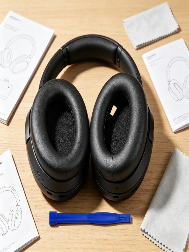 Replacement Earpads for Sony WH-1000XM4, Soft Memory Foam Ear Cushions, Noise Isolation, Enhanced Comfort No Sensor Interference