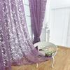 Elegant Flower Sheer Window Curtain Voile Drapery Panel 39''x98'' Purple