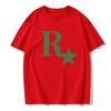 R Star Original Printed Pure Cotton T-shirt for Men and Women Same Style Couple Short Sleeved Clothes Pure Cotton Short Sleeved