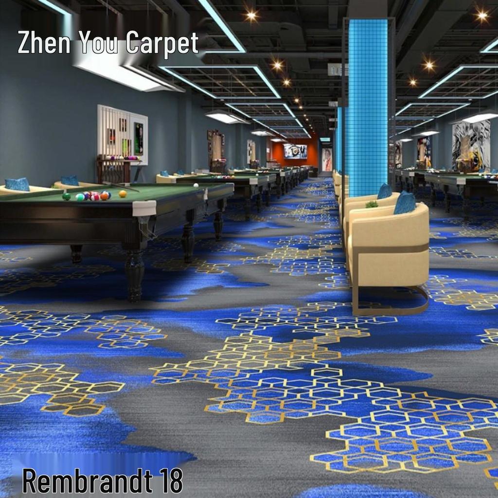 Fire-Resistant, Durable, Colorfast Billiard Room Nylon Carpet 650g