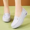 Vier Jahreszeiten Neue Air Cushion Krankenschwester Schuhe Damen Bequem Weiche Sohle Atmungsaktiv Rutschfest Nicht Müde Füße Dicksohlige Leder Medizinische Schuhe