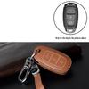 Genuine Leather Key Case for Hyundai Models: Elantra, Santa Fe, ix35, Verna, Mistra, Lafesta, and Sonata