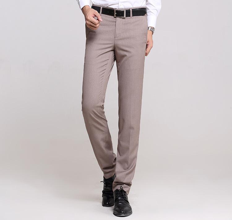 Spring/Summer Men's Slim Fit Iron-Free Straight Leg Dress Pants