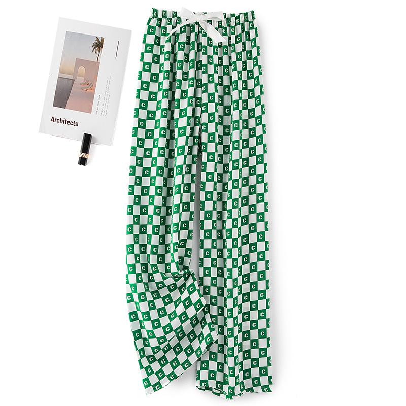 Sleeping Pants Female Summer Thin Section Wide-legged Pants Can Be Worn Outside Anti-mosquito Pants Large Size Home Air Conditioning Pants